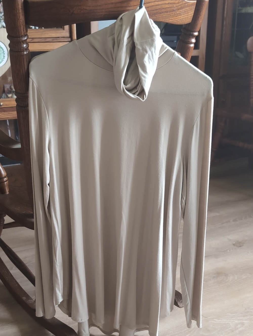 Azules Beige Turtleneck Top
